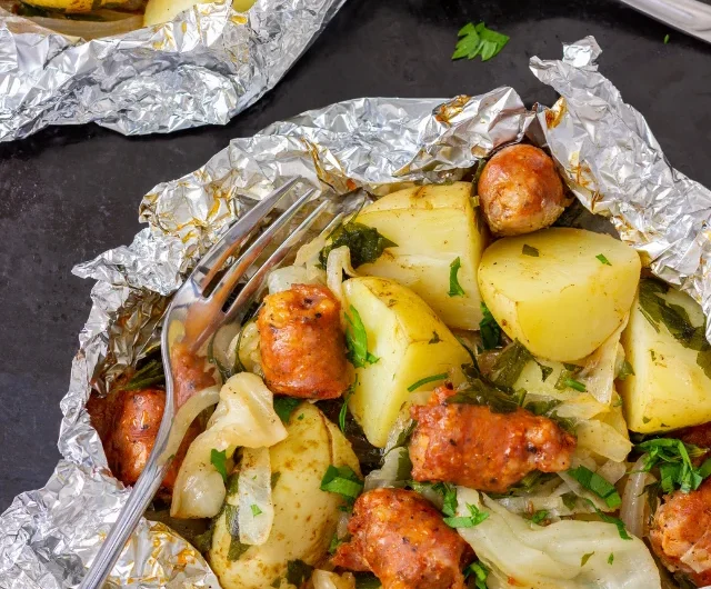 Salmon & Sweet Potato Foil Packets