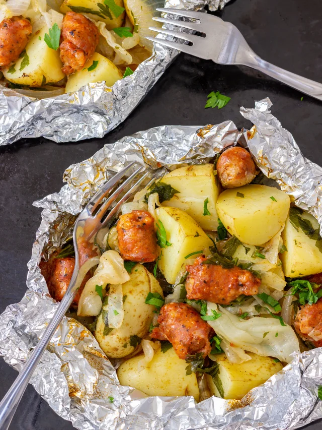 Salmon & Sweet Potato Foil Packets