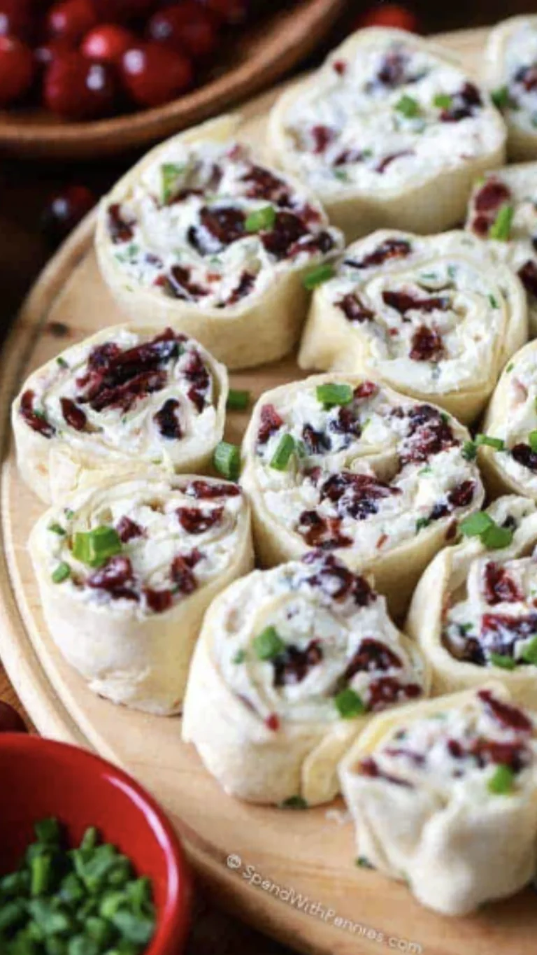 Savory Christmas Cranberry Roll Ups