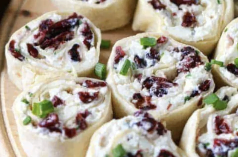 Savory Christmas Cranberry Roll Ups